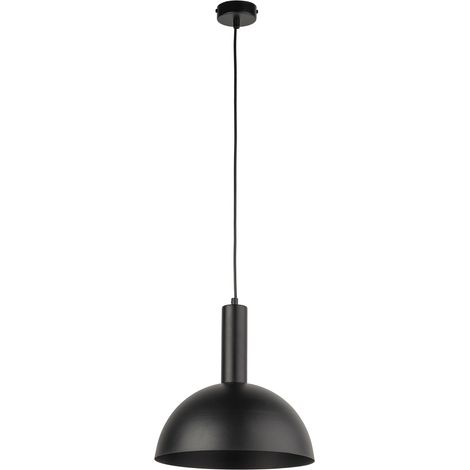 Suspension dôme métal noir Ø30cm VITRUM 1xE27 Sigma (1/3)