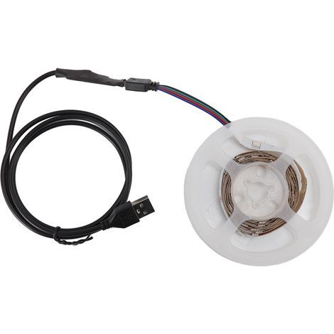 5V 5050 RGB LED strip with color changing, USB powered, and Bluetooth app control for home, bedroom, and party decoration, 10m (32.8ft) (1/5)