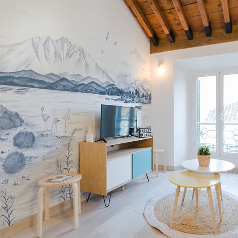 Papier peint L'étang du bord de mer, Gris 150 x 250cm (1/5)