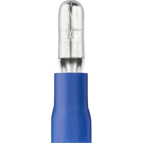 DEBFLEX - DOUILLE CYLINDRIQUE MALE PRE-ISOLE BLEU SACHET DE 10 - 711060 (1/4)