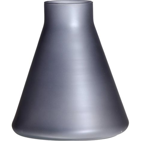 Vase élégant Kalhe gris shabby chic en verre - Gris anthracite chic et intemporel (1/4)