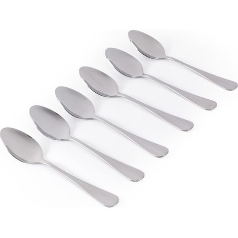 Ensemble de 6 cuillères à café en acier inoxydable ensemble de couverts, finition polie miroir, cuillère à thé pour la maison, restaurant (1/5)