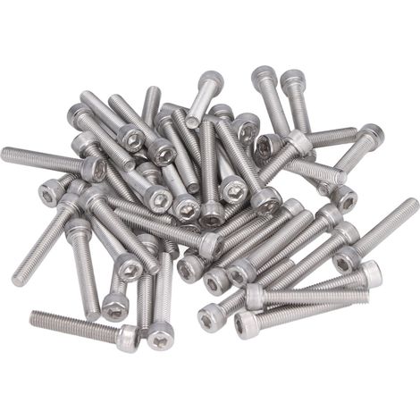 50 Vis à tête cylindrique hexagonale creuse M8x60, filetage grossier, acier inoxydable A2-70, DIN 912, lot de 50 pièces (1/5)