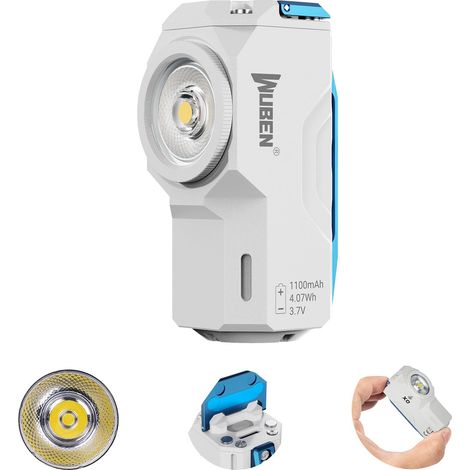 X0 Torcia LED ultra potente ricaricabile da 800 lumen, batteria per torcia, mini torcia EDC Maglite tipo C 7 modalità, luce da lavoro compatta per campeggio, escursionismo, all'aperto (1/5)