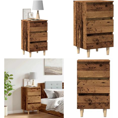 vidaXL Nachttisch Altholz-Optik 40x35x69 cm Holzwerkstoff (1/5)