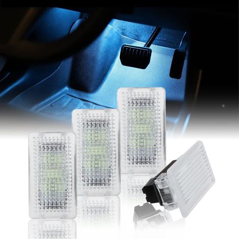Ampoule à LED Intérieure Pour le Model Tesla 3/Y/S/X Lampe d'éclairage de Remplacement Surdimensionnée pour le Compartiment à Bagages Frunk (4 PCS) (Bleu)