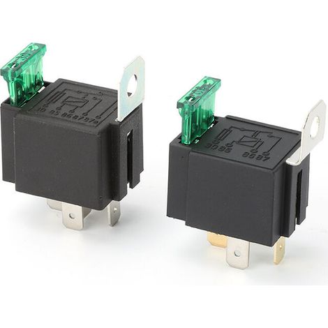 30A Kfz-Relais mit eingebauter Sicherung, 12V 4 oder 5 Pins, universell für Chevrolet, Volkswagen, Great Wall usw., 12V-5 Pins, Einzelspulenverriegelung, Eins-zu-Eins-Schaltung. (1/4)
