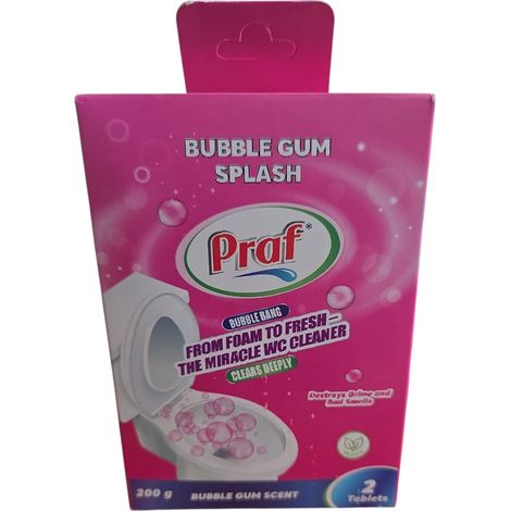 Praf – Toilettenschaum mit Kaugummiduft, 2 Stück à 100 g