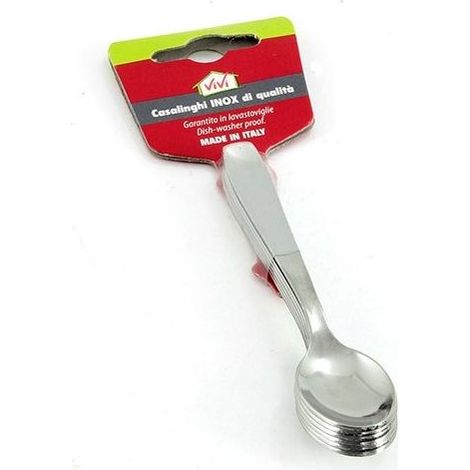 6 Cucchiaini da caffe in acciaio inox