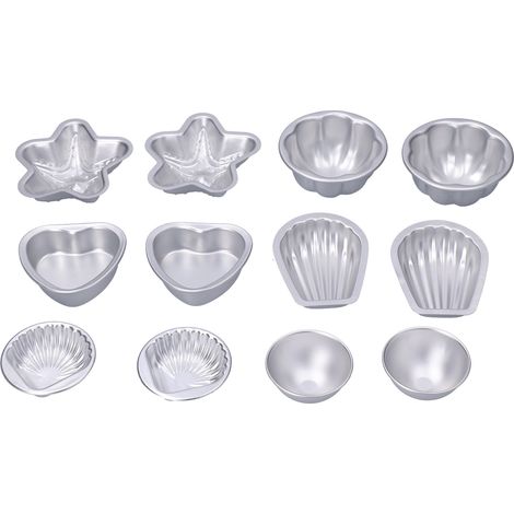 Moule à gâteau professionnel en alliage d'aluminium, moule à boules de sel de bain DIY portable pour maison, lot de 14 pièces (1/5)