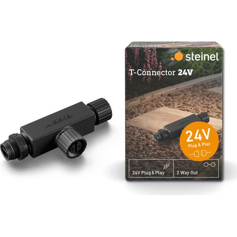Steinel T-Verbinder für 24V Garten-Lichtsystem schwarz