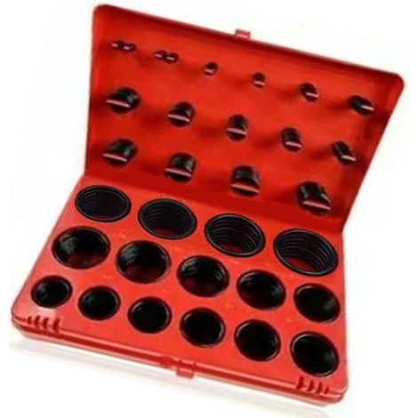 Packung mit 60 ölbeständigen O-Ringen, ölbeständiger Kunststoffkoffer, rotes Kfz-Reparaturset, amerikanischer Standard. (1/5)
