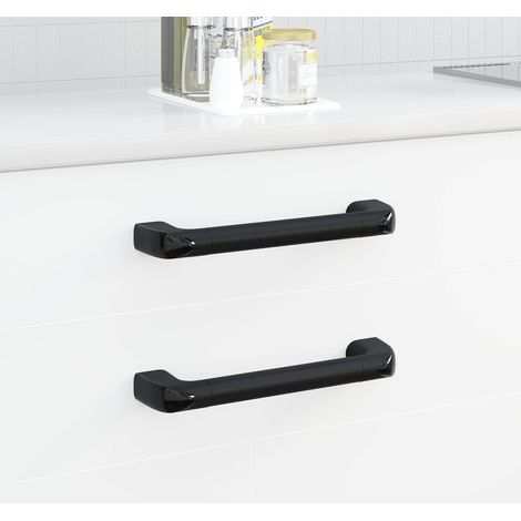 vidaXL  Handle  Plain 2 pcs Black 380 x 34 x 85 mm Aluminium and PP