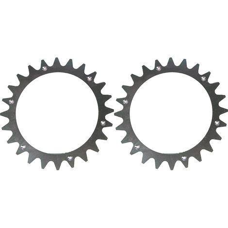APEX 2 roues de traction en forme de L de 225 mm pour tondeuse robot Worx Landroid avec crampons en plastique