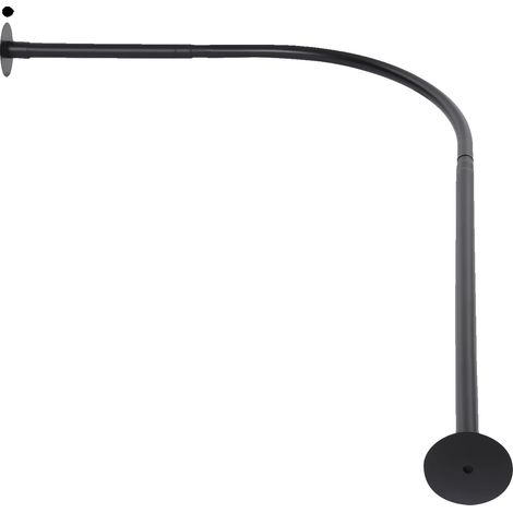 Filiyano-Barre de douche en forme de L, longueur ajustable, acier inoxydable durable, noire