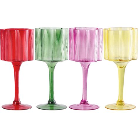 Regalo Italiano Portacandela Fiore  D 11 Cm H 25 Cm Ass. Vetro 1 Pz