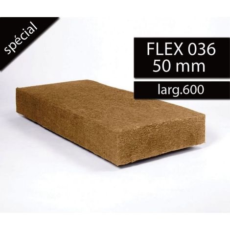 Steico – Panneau isolant laine de bois 50mm – Largeur 60cm – Dimensions 1220x600mm – R1.35 – Paquet de 6,588 m²