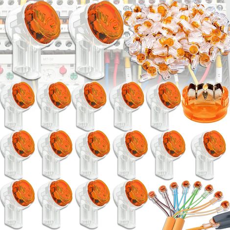 200 Pièces Connecteur de Câble Téléphonique Double Lame Résistant à l'Humidité Remplis de Gel Étanches, Connecteurs Épissure pour 0,4mm à 0,9mm Câble de Données Câble Téléphone (1/5)