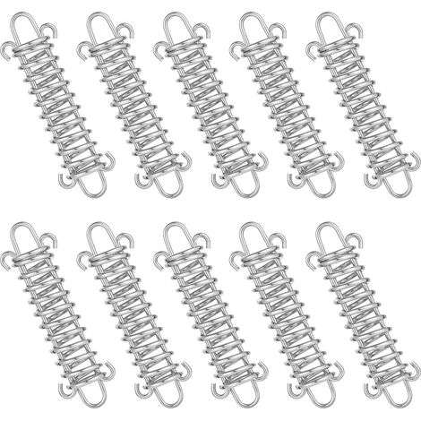 Federspanner, 10 Stück Federseilschnalle Zeltfederschnallen Absorberfeder Zugfeder für Sonnensegel Plane Zelt Metallgitter (1/5)
