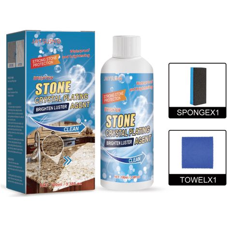 Kitchen quartz countertop repair kit, crystallizing polish for stone tiles, stain remover and brightener, crystalline plating agent, surface care solution (1/5)