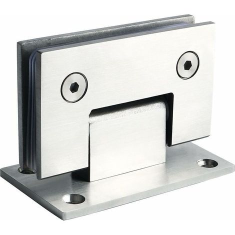 Charnières de porte de douche en verre aux supports en verre, ouverture et fermeture à 180 degrés, clips en acier inoxydable 304, convient aux vitrines en verre de 6 à 12 mm (1/4)