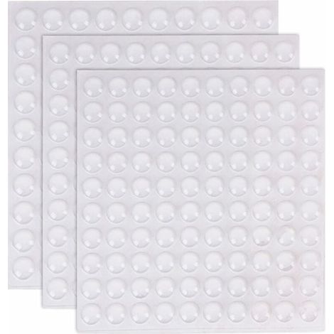 Butée de Porte - Pieds Adhésifs en Caoutchouc Transparent - Pour Armoires Tiroirs Portes Coulissantes Bureau Maison - 300 Pièces (1/5)