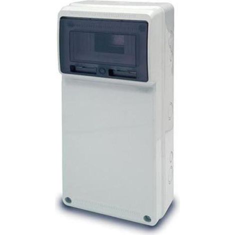Quadro vuoto cieco rosi materiale elettrico 8 moduli ip65 grigio - 18.3005