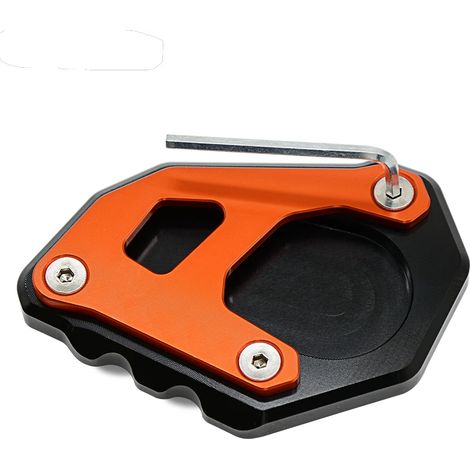 (noir orange) Compatible avec les motos 1050, 1090, 1190 et 1290 Super Adventure /R/T/S (2014-2024) : béquille latérale CNC, extension et support maxpower (1/4)