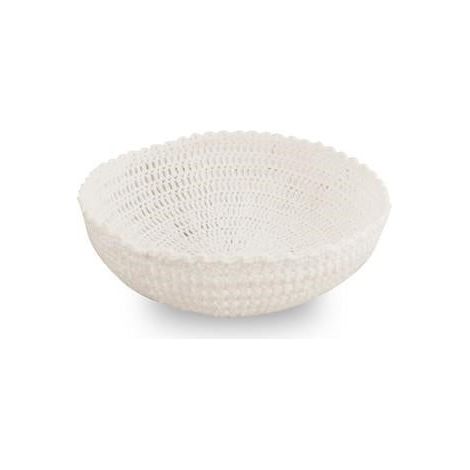 Boîte ronde en coton rigide blanc, diam. 21, H. 7 cm (lot de 10)