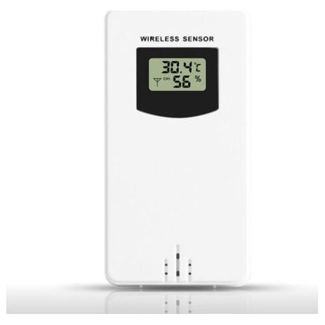 RGE Accessoires de station météo capteur sans fil sonde moniteur de température capteur de remplacement extérieur blanc neutre 53.49.6cm 1 pièce (1/3)