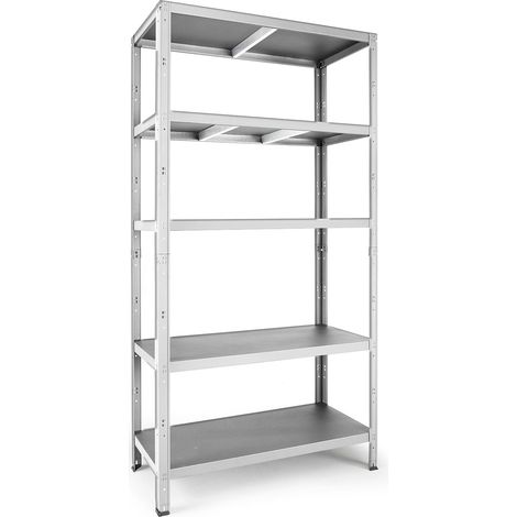 Scaffale a Incastro RAKO 100x40x187 cm 5 Ripiani Portata 80 kg in Metallo Zincato (1/5)