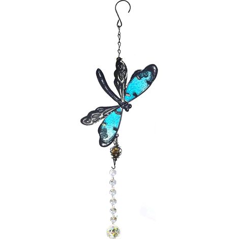 Sun Catcher - Dragonfly Crystal Hanging Ornament - Indoor Outdoor Decoration For Home Garden Office Wedding Christmas - 1 Piece (1/5)
