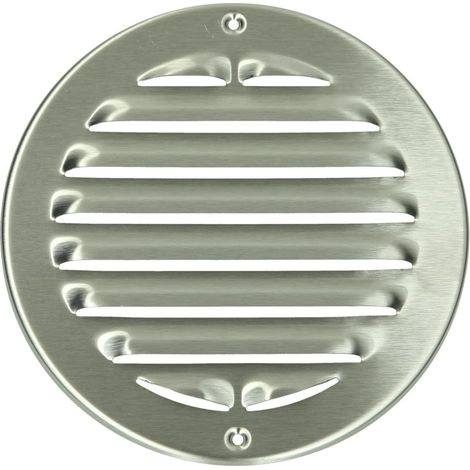 Grille d'intempéries Upmann rond acier inox brossé 150 mm