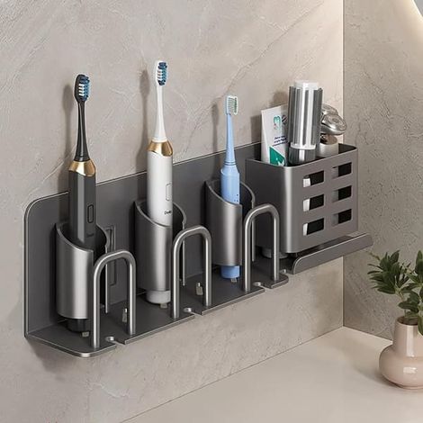 Porte-brosses à dents mural - Support pour brosses à dents de salle de bain et de douche 35 cm (1/5)