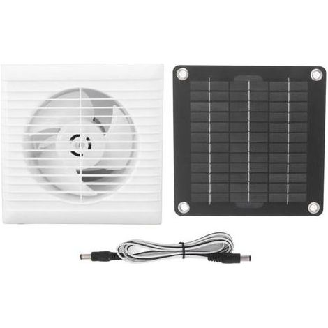 IP67 wasserdichter 15-cm-Solar-Abluftventilator, sicherer 10-W-12-V-Solarpanel-Ventilator für Hühnerstall, Schuppen und Tierhaus (1/5)