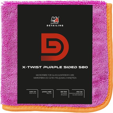 025702 MA Nettoyage professionnel - Chiffon microfibre X-twist violet 580 g/m² POUR vitres (1/4)