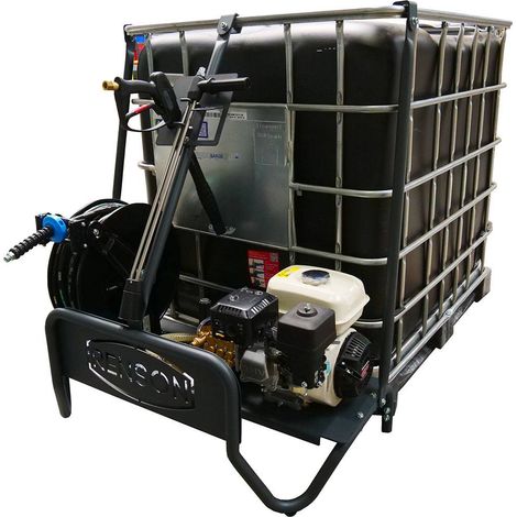 Renson – Nettoyeur haute pression thermique 160 bar – Débit 10 L/min – Moteur Honda GP200 – Châssis acier époxy – Flexible 20m enrouleur