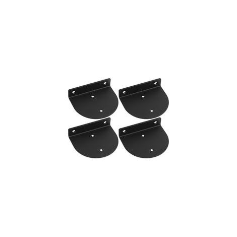 4 Pcs Supports d'étagère Muraux Flottants, Equerre Etagere Murale Métal, Support Etagere Murale Fixation Invisible, équerre d’étagères Semi-circulaire Charge Lourde pour étagère, Noirs