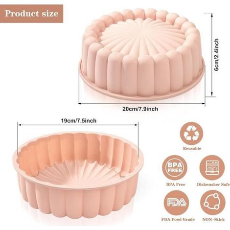 Moule A Gateau - Tournesol - Silicone Antiadhésif - Pour Four Congélateur Et Lave-Vaisselle - 20 Cm (1/4)