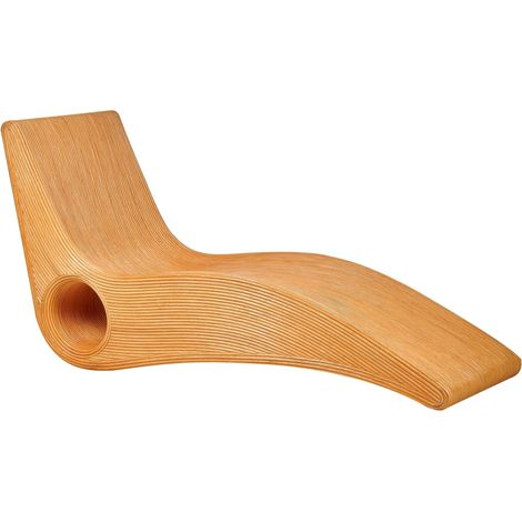 Sun Lounger AIROLE Rattan Brown