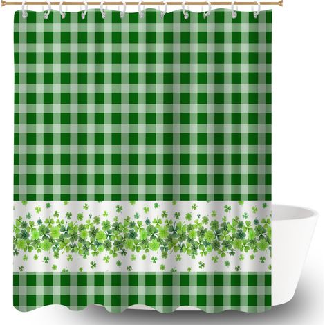 Voile de douche fluide en polyester 180x180 naturel protection douche pour mur irrégulier (1/5)