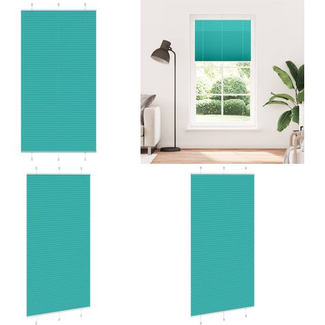vidaXL Plissee Petrolgrün 105x200 cm Stoffbreite 104,4 cm Polyester (1/5)