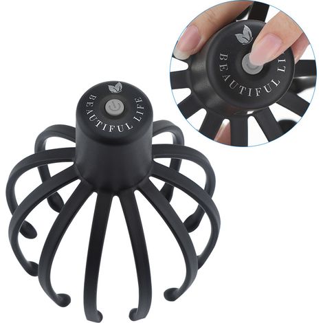 Masseur électrique du cuir chevelu en forme de pieuvre, appareil de massage relaxant pour tête et stress (1/4)
