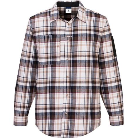 Camisa de Trabajo KX3 de Cuadros - Durabilidad y Estilo / Cuadros marrón / M