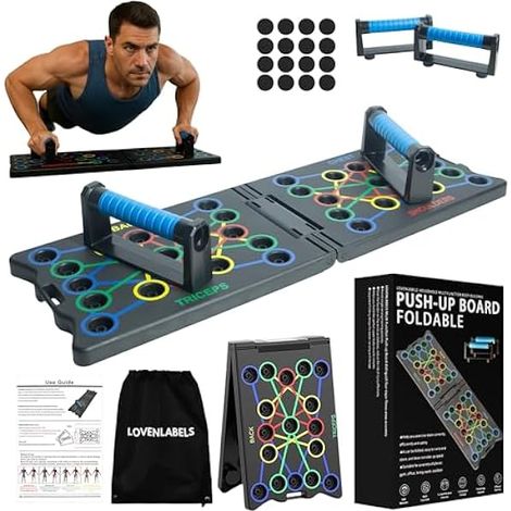 Planche À Pompes Pliable - ABS - Pour Entraînement De Force Et Exercices Au Poids Du Corps - Idéale Pour Gym Maison Et Calisthenics - 1 Pièce (1/3)