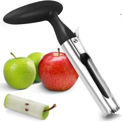 Vide pomme, Dénoyauteur de pommes, lame en acier inoxydable de qualité alimentaire, facile à dénoyauter, pour poires, poivrons, pommes, pour la maison, la cuisine (1/5)