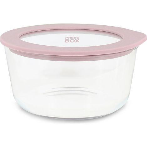 Boite hermétique ronde en verre 250ml, PRESSBOX (1/4)