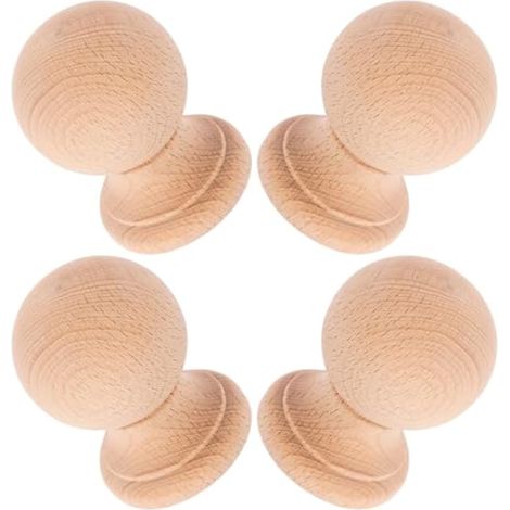 4 Pièces Fleuron Sculpté en Bois Beige pour Escalier et Clôture (1/5)