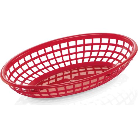 Corbeille de table polypropylène rouge 23 x 14,5 cm - Was Germany