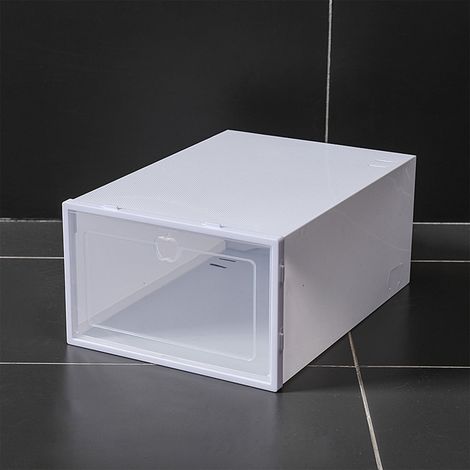 Boîte À Chaussures - Rangement Plastique Pliant Avec Tiroir - Pour Armoire Et Placard - Lot De 6 (1/5)
